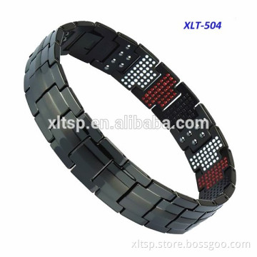 2017 hot sales mens titanium blood pressure magnetic bracelet